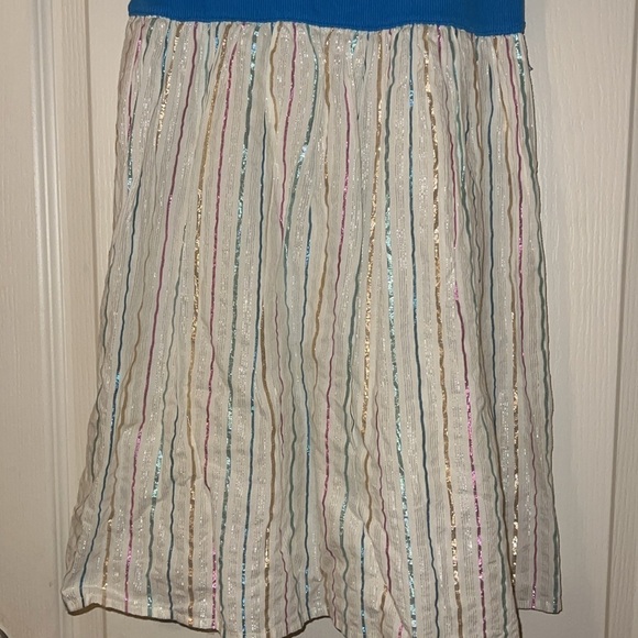 Blue and White Striped Kids Dress Gap XL size 12 - Picture 3 of 3